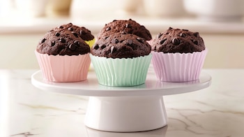 Estos cupcakes de chocolate con