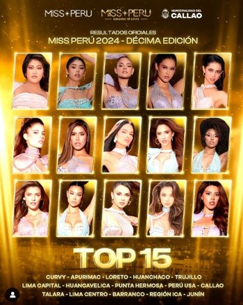 Miss Perú EN VIVO: top
