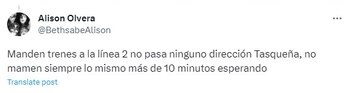 Usuarios piden más trenes en