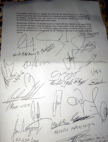 título acta presos de devoto