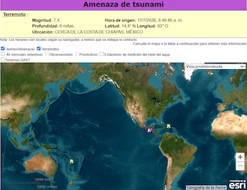 alerta de tsunami -México- 17 julio