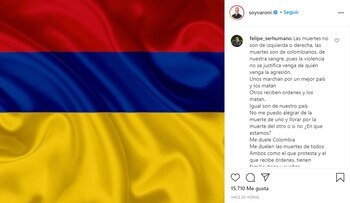 Post en Instagram de Miguel Varoni. Foto: Instagram @soyvaroni