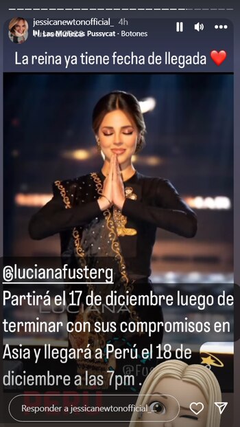 Jessica Newton anunció la fecha