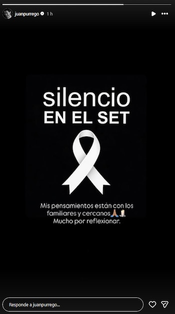 Juan Pablo Urrego mostró su solidaridad con las familias de las víctimas tras la tragedia ocurrida en el set - crédito @juanpurrego/Instagram