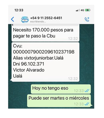 El mensaje que recibió uno