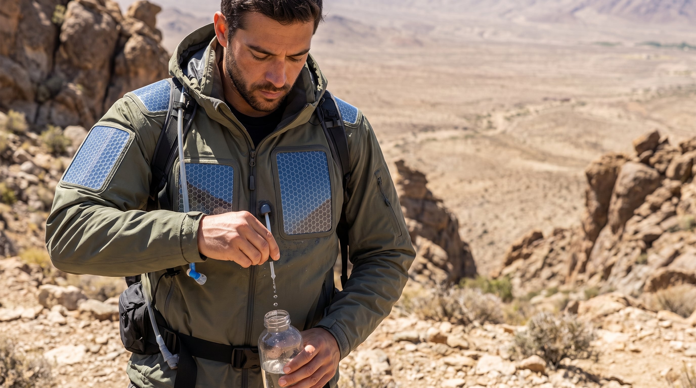 Así es la chaqueta capaz de producir hasta 900 mililitros de agua potable al día a partir del aire