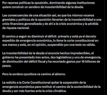 Gustavo Petro - crédito @petrogustavo/X