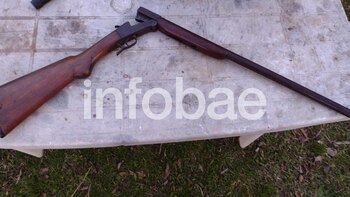 La escopeta encontrada por la