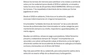 Eddie Fleischman enumeró todos los errores de Agustín Lozano en su gestión en la FPF.