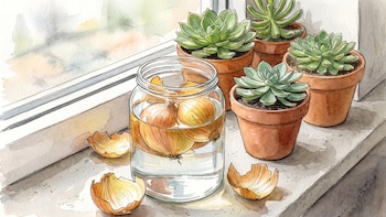 Cáscara y agua de cebolla para las plantas, qué dice la ciencia sobre este remedio casero