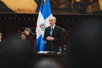 El presidente dominicano, Luis Abinader,