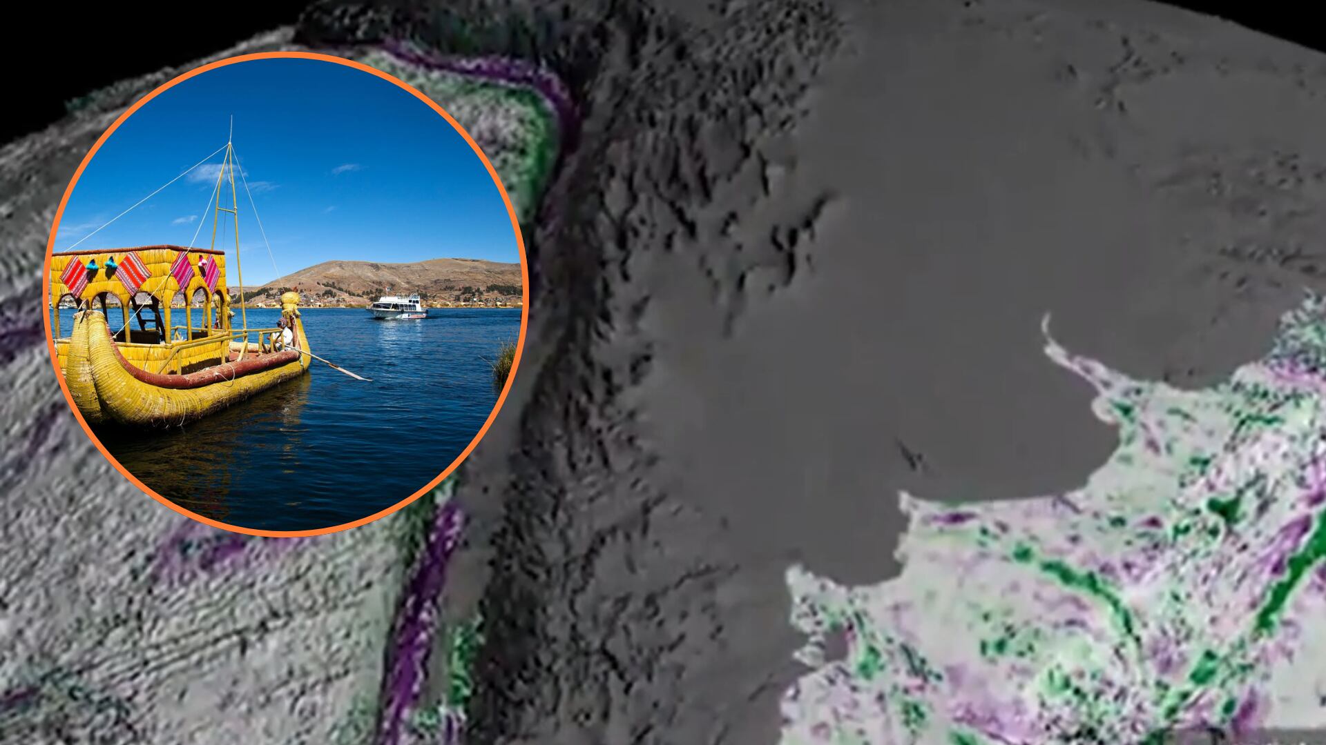 Imágenes de la NASA muestran detalles ocultos del lago Titicaca. (Foto: Infobae Perú/Agencia Andina/YT: NASA)