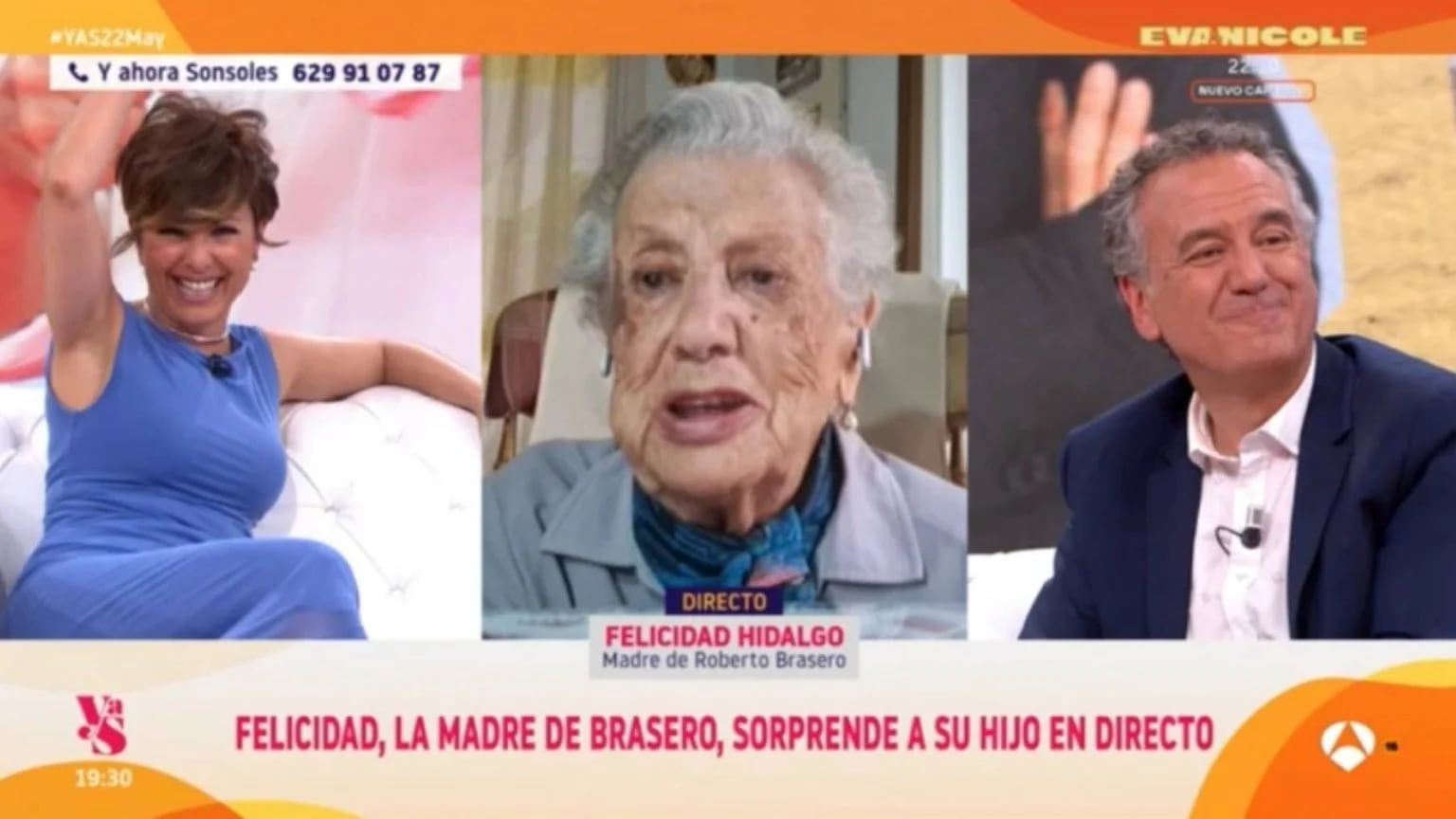 Roberto Brasero y su madre en