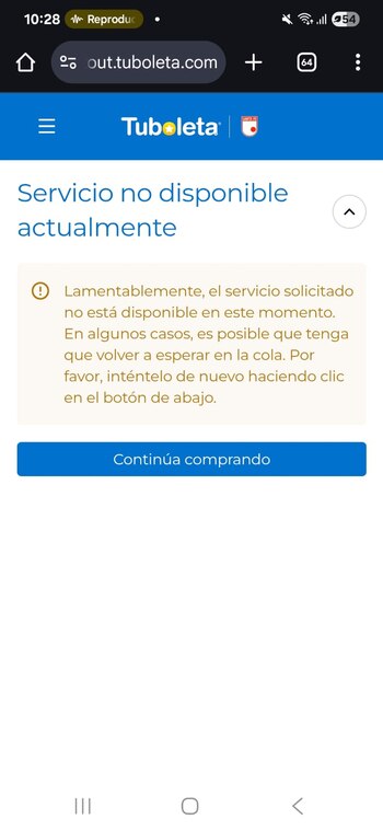 Problemas en la página web