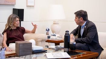 Axel Kicillof y Yolanda Díaz en España