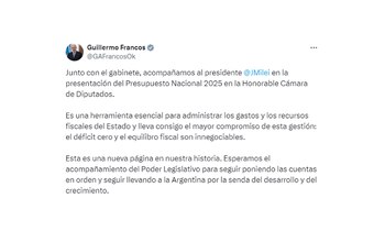 El mensaje de Guillermo Francos