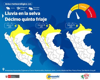 Aviso N° 245 del Senamhi.