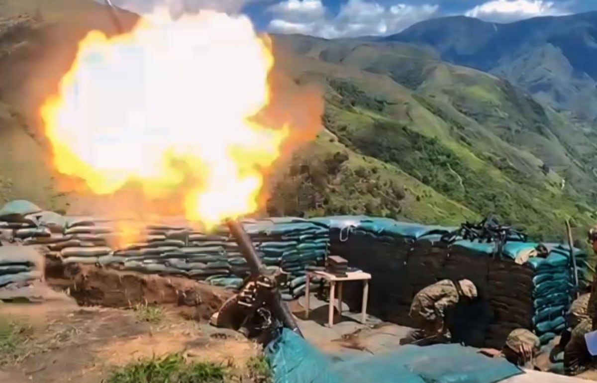 La Operación Amón se ejecutó en zona rural de El Retorno contra disidencias de las Farc bajo el mando de alias Calarcá - crédito Fuerzas Militares