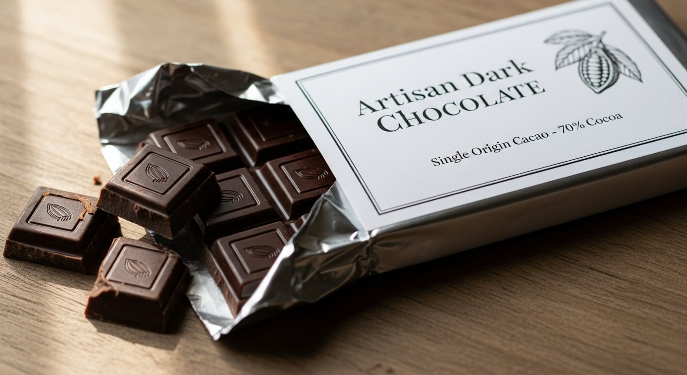 Las fuentes consultadas ubican la cantidad recomendada de chocolate amargo entre 30 y 60 gramos diarios, siempre en porciones moderadas (Imagen Ilustrativa Infobae)