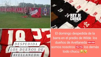 festejo de fin de año de la barra de Independiente