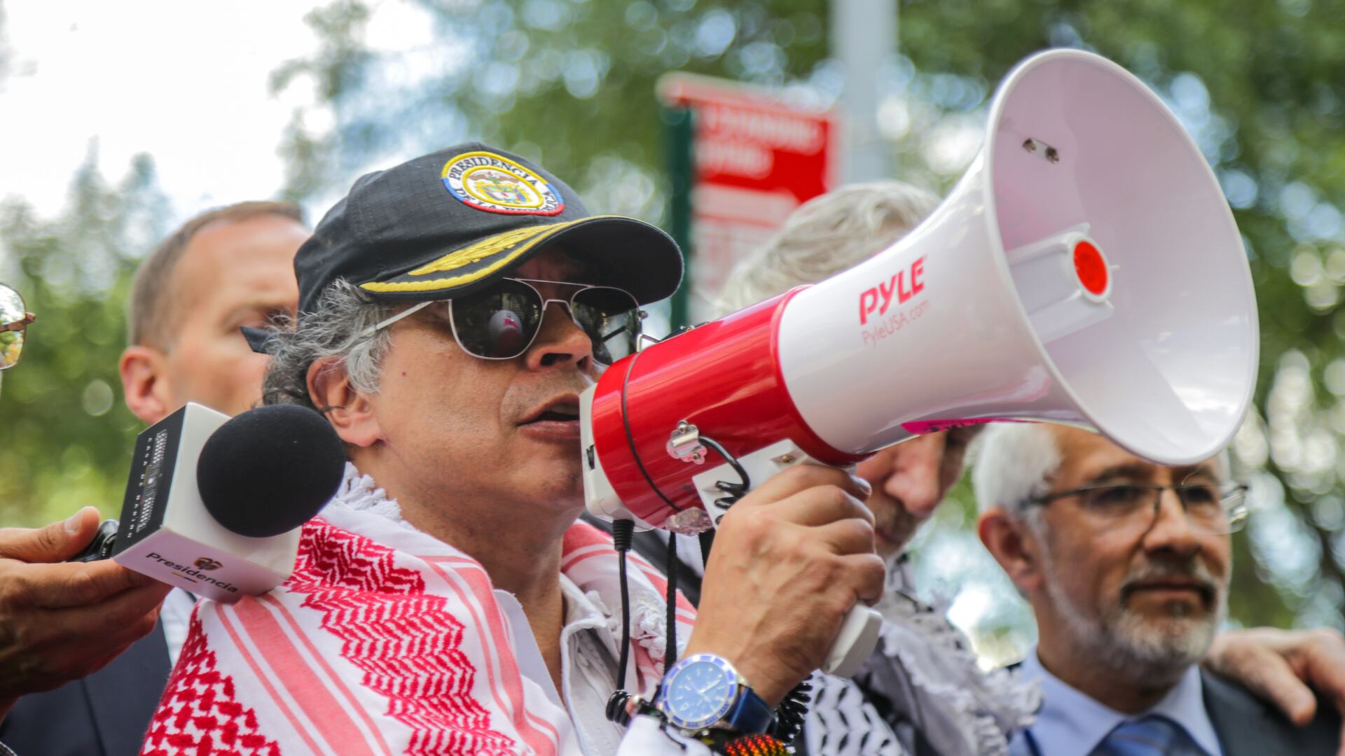 Durante su visita a EE. UU., el presidente colombiano, Gustavo Petro, alzó la voz en favor de Palestina en pleno corazón de Nueva York - crédito Hugo Sierra/Presidencia