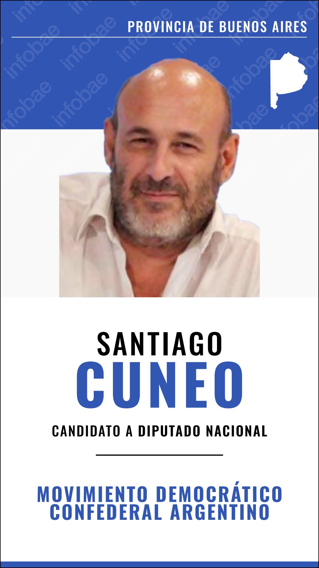 El dirigente compite por una banca en representación de la provincia de Buenos Aires