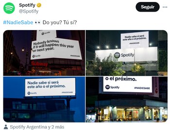 Argentina y Colombia (X/@Spotify)