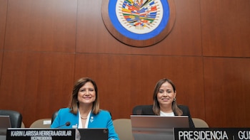La vicepresidenta Karin Herrera lidera delegación de Guatemala en reunión sobre trata de personas en la OEA