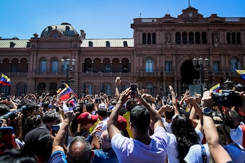 Venezolanos en Argentina cuando estuvo