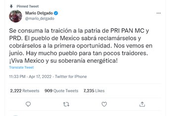 Mario Delgado acusó de "traidores