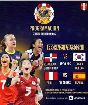 Así se jugará la fecha 2 de la Copa Federación Sub 17 de Vóley. (FPV)