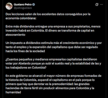 Gustavo Petro - crédito @petrogustavo/X