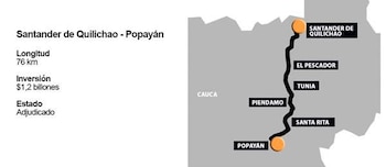 La obra Popayán–Santander de Quilichao incluye variantes, pares viales, intersecciones, peajes y servicios al usuario como grúas, ambulancias y atención en carretera - crédito ANI/Ministerio de Transporte