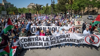 Unas 650 personas según la Urbana de Barcelona reclaman el cese de la guerra en Palestina