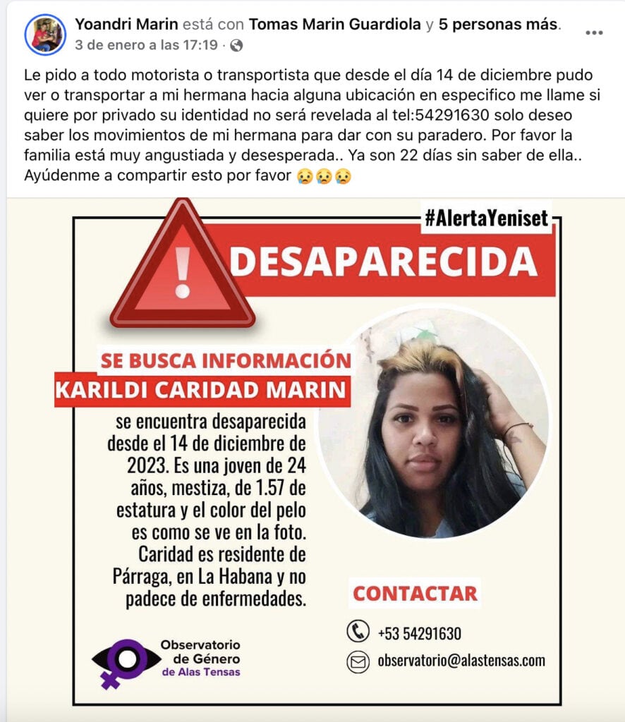 La iniciativa ciudadana busca reunir a los allegados para ordenar datos de los casos y facilitar contactos de búsqueda comunitaria. (Imagen: Redes sociales)