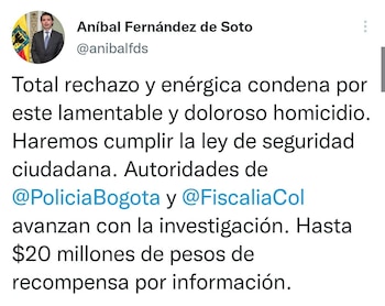 Aníbal Fernández se pronunció sobre la muerte de Miller Falla