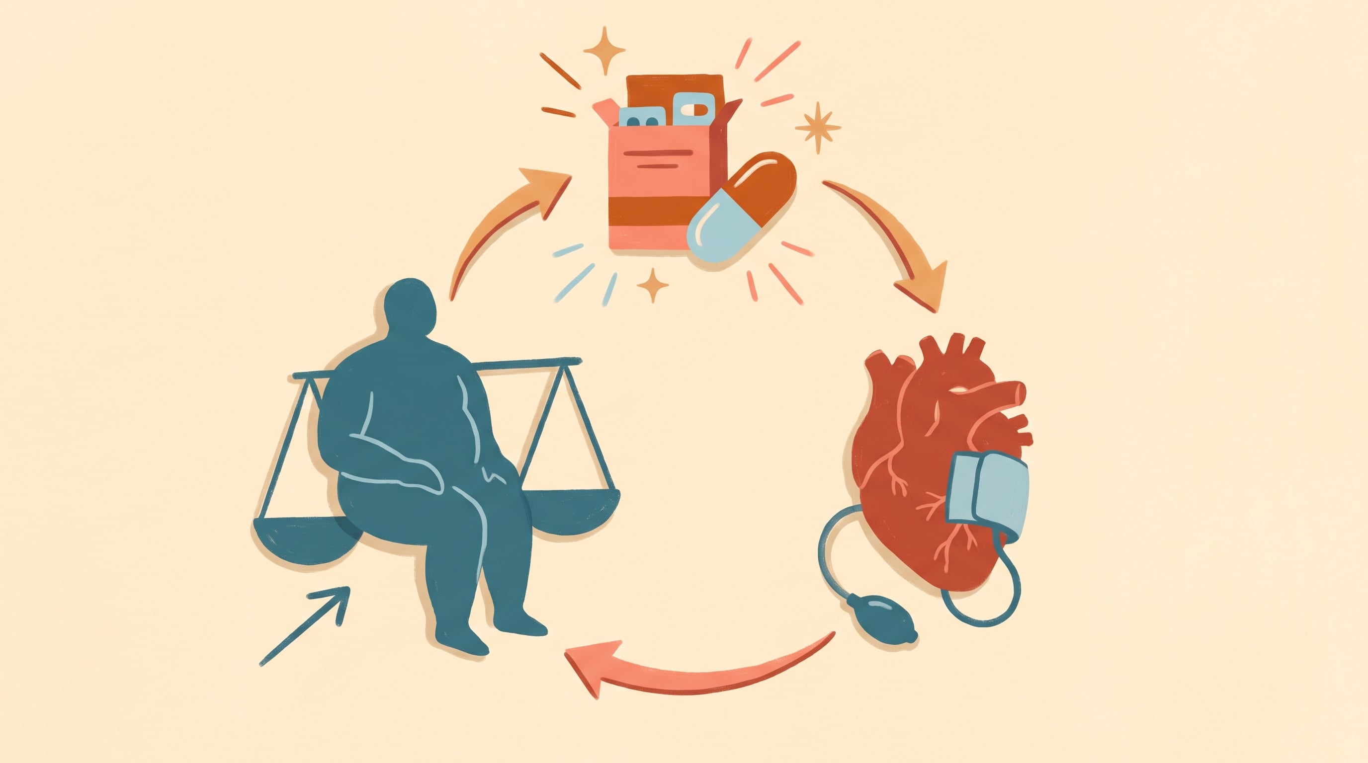 El sobrepeso y la obesidad se asocian con hipertensión, colesterol alterado y mayor riesgo de enfermedad cardiovascular (Imagen Ilustrativa Infobae)