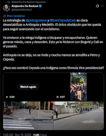 Alejandro de Bedout acusó a