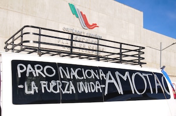 Bloqueo que mantienen los integrantes de AMOTAC