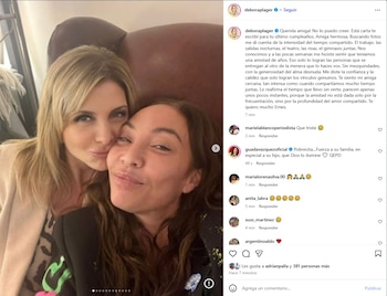 Débora Plager recortó una carta que le escribió para su último cumpleaños