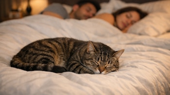 Los expertos en felinos coinciden: que un gato duerma contigo no es siempre señal de afecto, estas son las razones