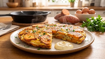 Receta de frittata de batata, rápida y fácil
