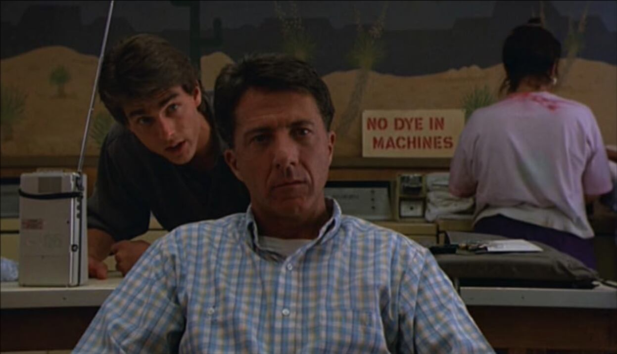 La relación entre Tom Cruise y Dustin Hoffman comenzó con una promesa en Broadway y culminó en el éxito de Rain Man(Metro-Goldwyn-Mayer Studios Inc.)