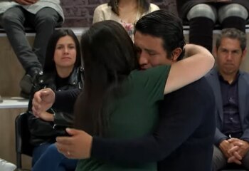 Al final del programa Karen