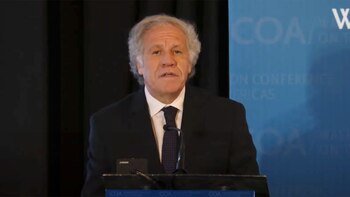 Luis Alamagro, durante su discurso