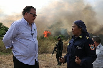 El ministro de Agricultura pidió a los gremios ayudar a los productores afectados por los incendios en Tolima - crédito @MinAgricultura/X