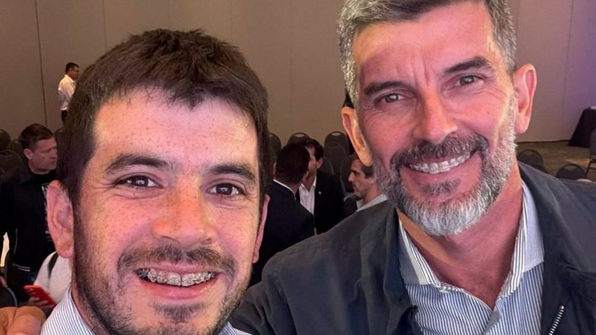 Leonel Chiarella, presidente de la UCR Nacional, y Ulpiano Suárez, presidente del Foro de Intendentes de la UCR e intendente de la ciudad de Mendoza