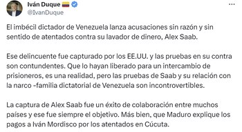 El expresidente Iván Duque arremetió