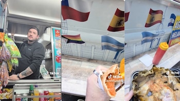 El hombre también probó empanadas