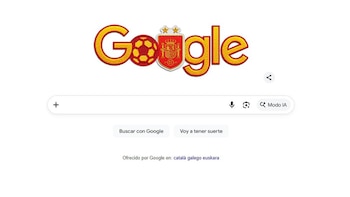 Google se tiñe de rojigualda, con el escudo de la RFEF y las dos estrellas